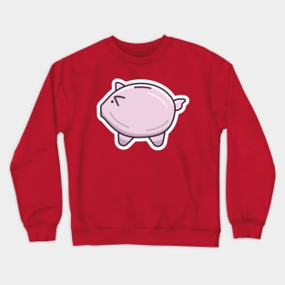 Piggy Bank Cartoon Sticker vector illustration. Business finance icon concept. Concept of kid saving money sticker design logo icon. Crewneck Sweatshirt